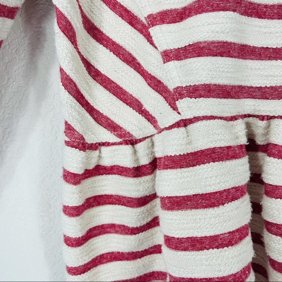 Free People red white striped peplum jacket - Picture 11 of 16